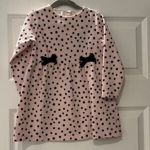 Zara Pink Polka Dot Dress with Black Bows